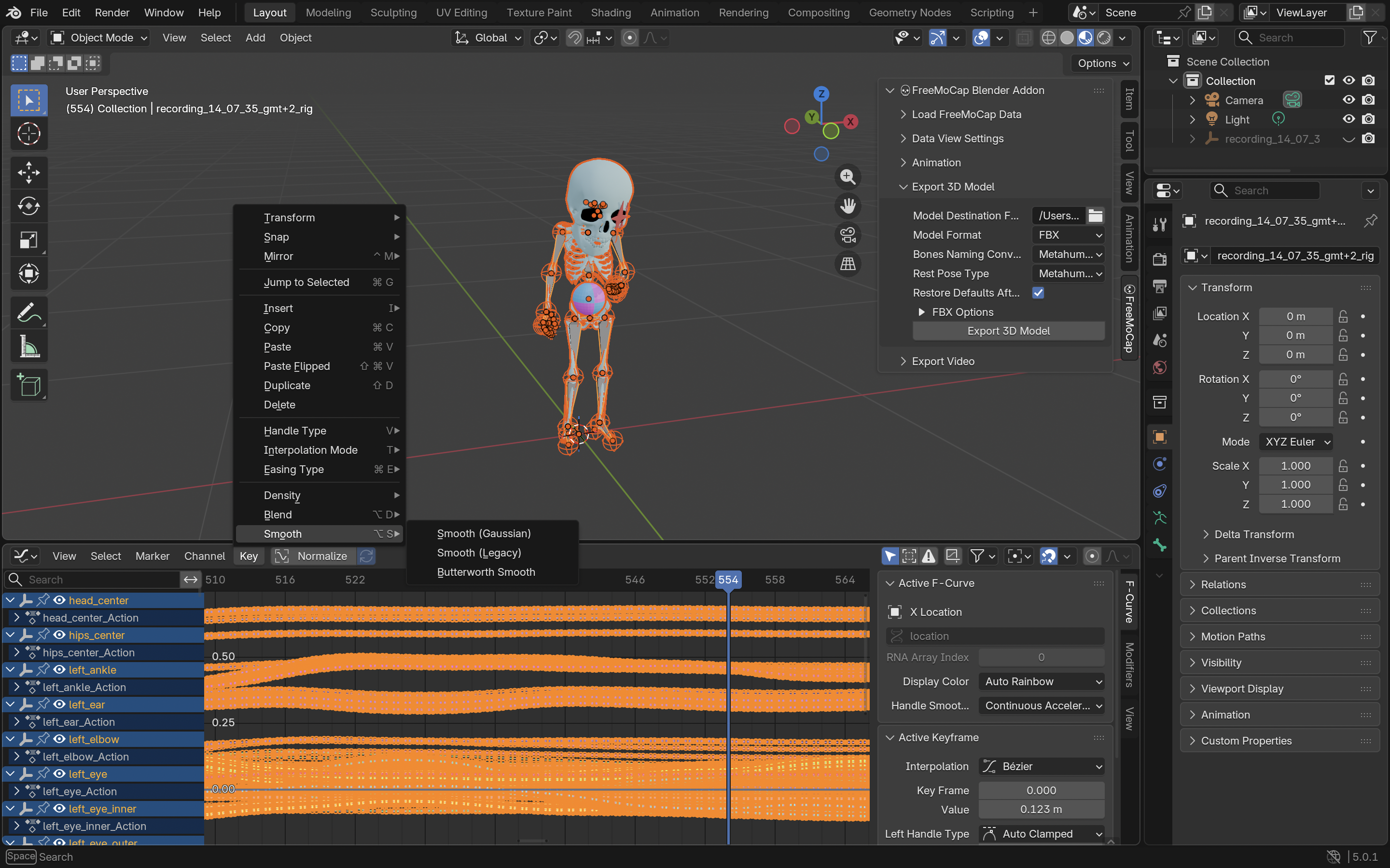 Blender Mocap Cleanup