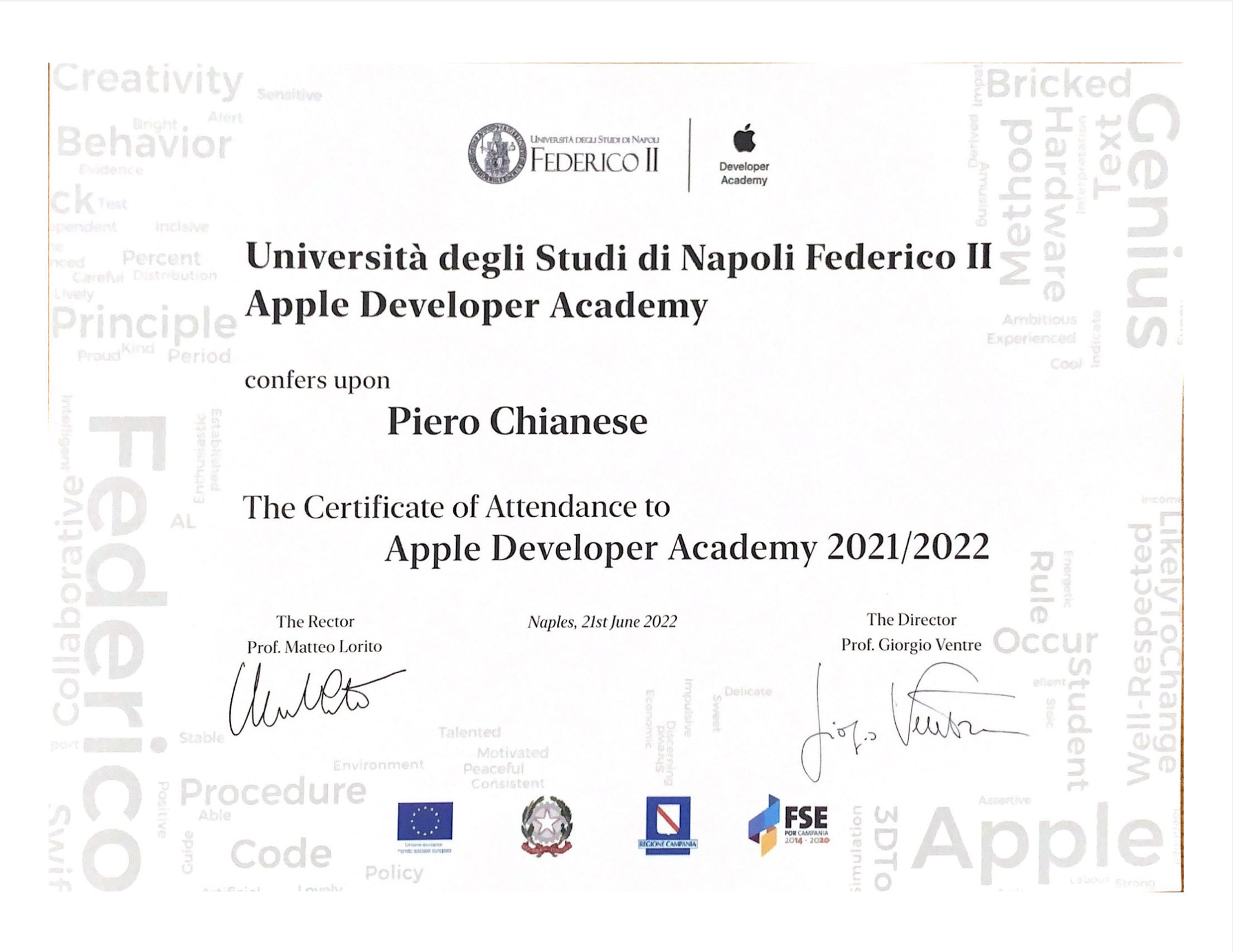 Apple Developer Academy Diploma