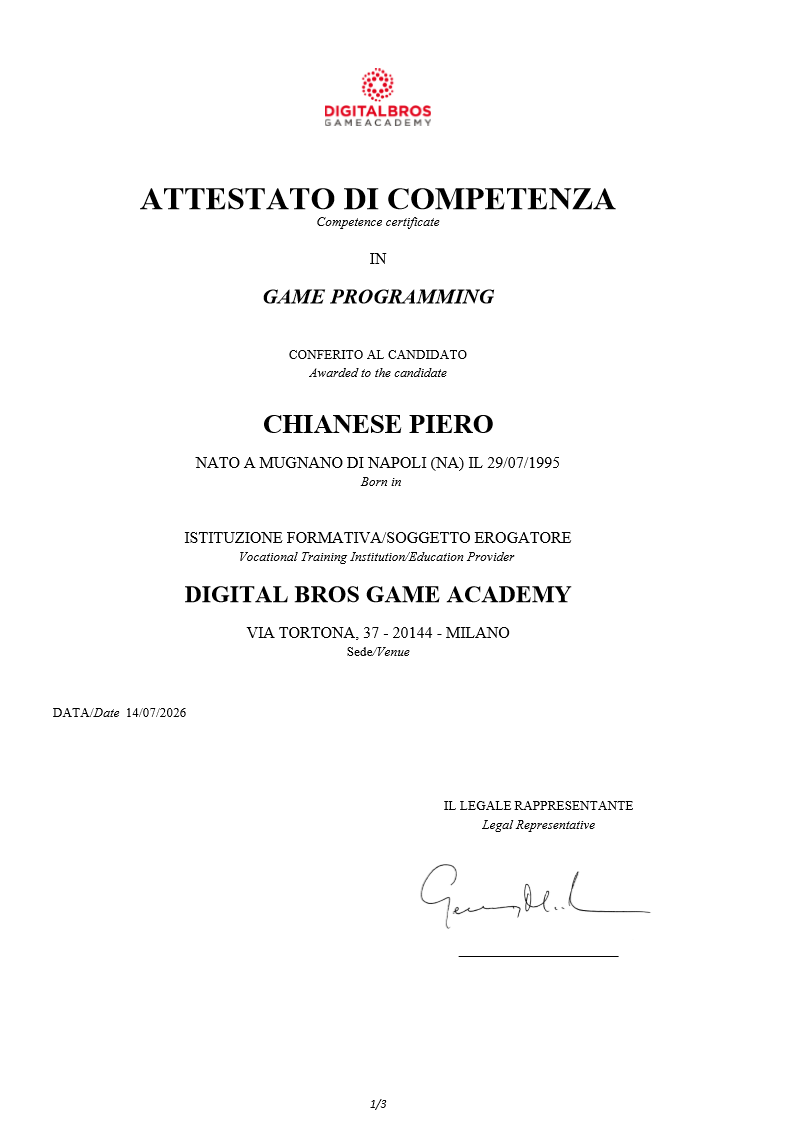 Certificate of Competence